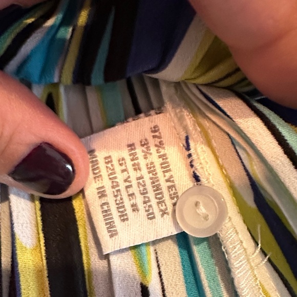 Dress Barn Multicolor Striped Button-Down Shirt - Picture 4 of 5